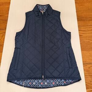 Peter Millar Woman's Small Reversible Golf Vest Navy/Multi